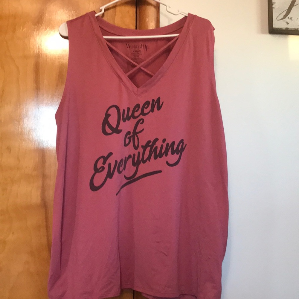 Wound up cross front sleeveless T